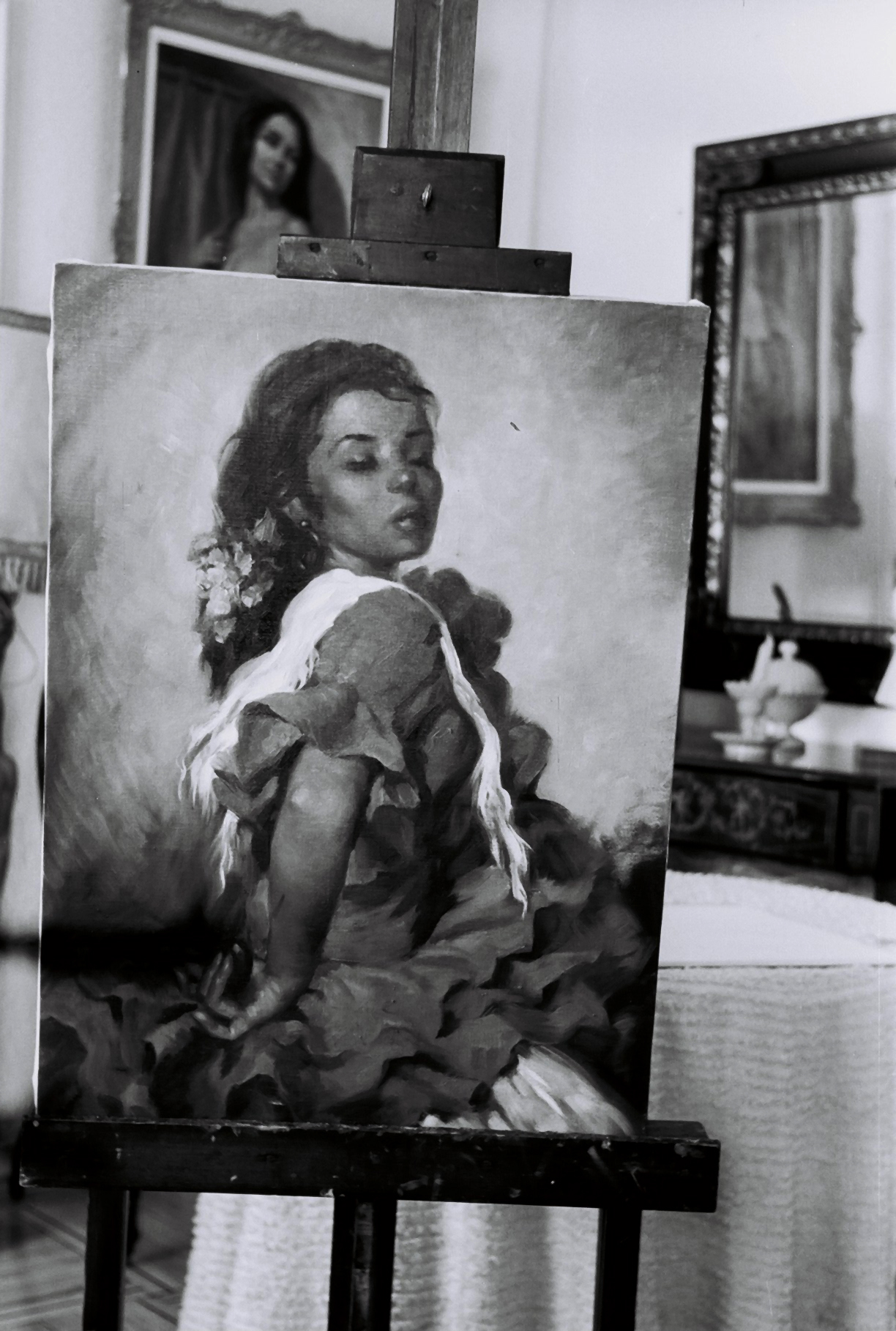 Bailaora con vestido verde, null