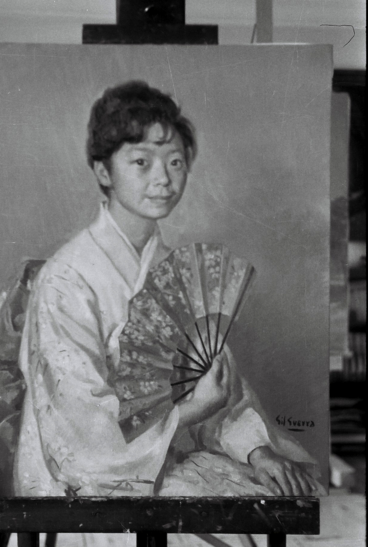 Abanico y seda., null