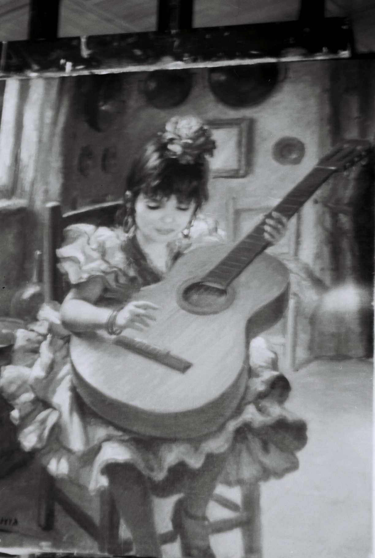 Pequeña guitarrista gitana, null