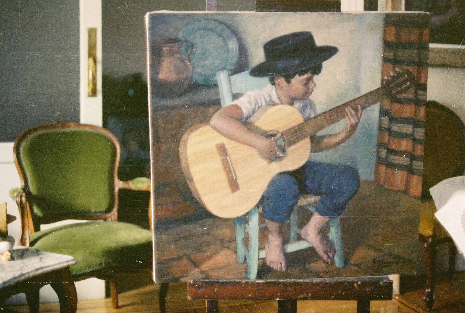 Pablo a la guitarra, null