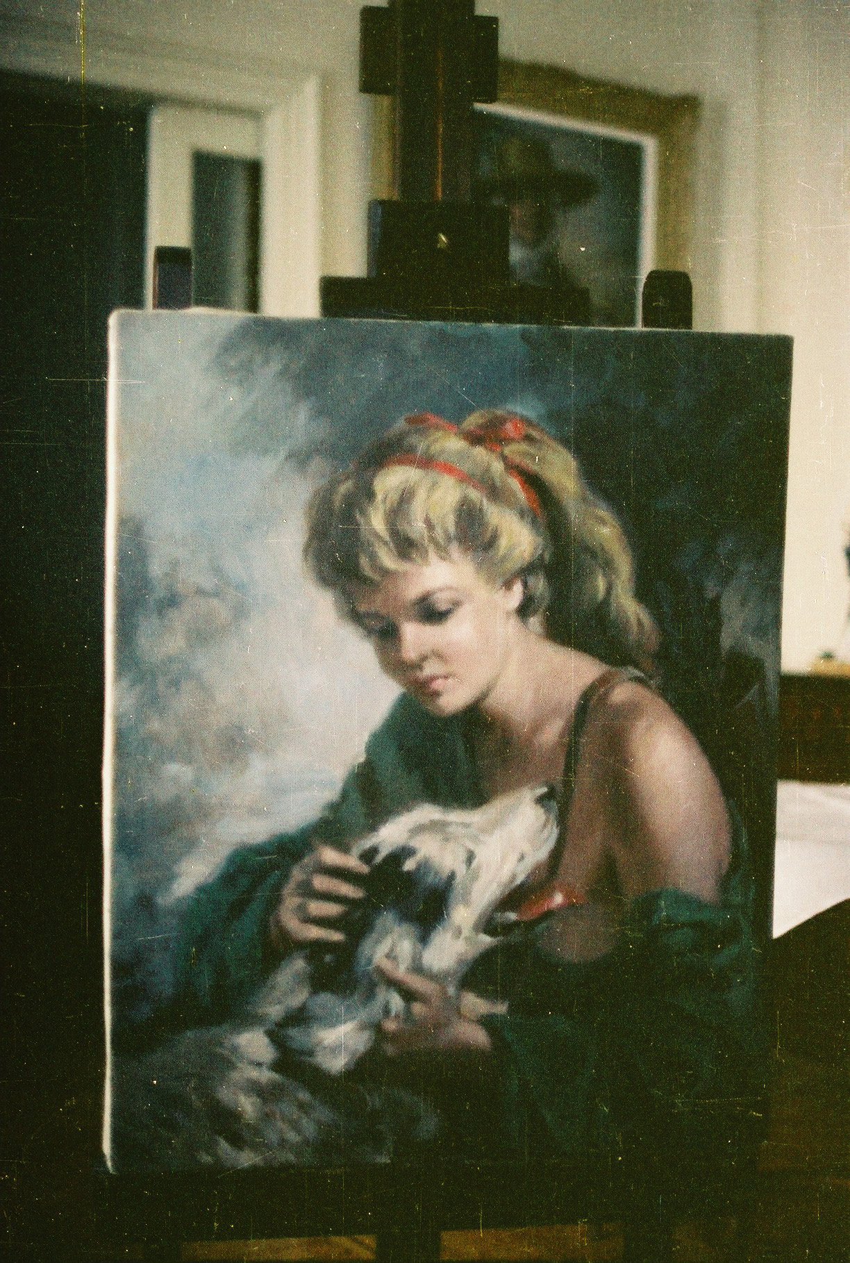 Joven con perro, null