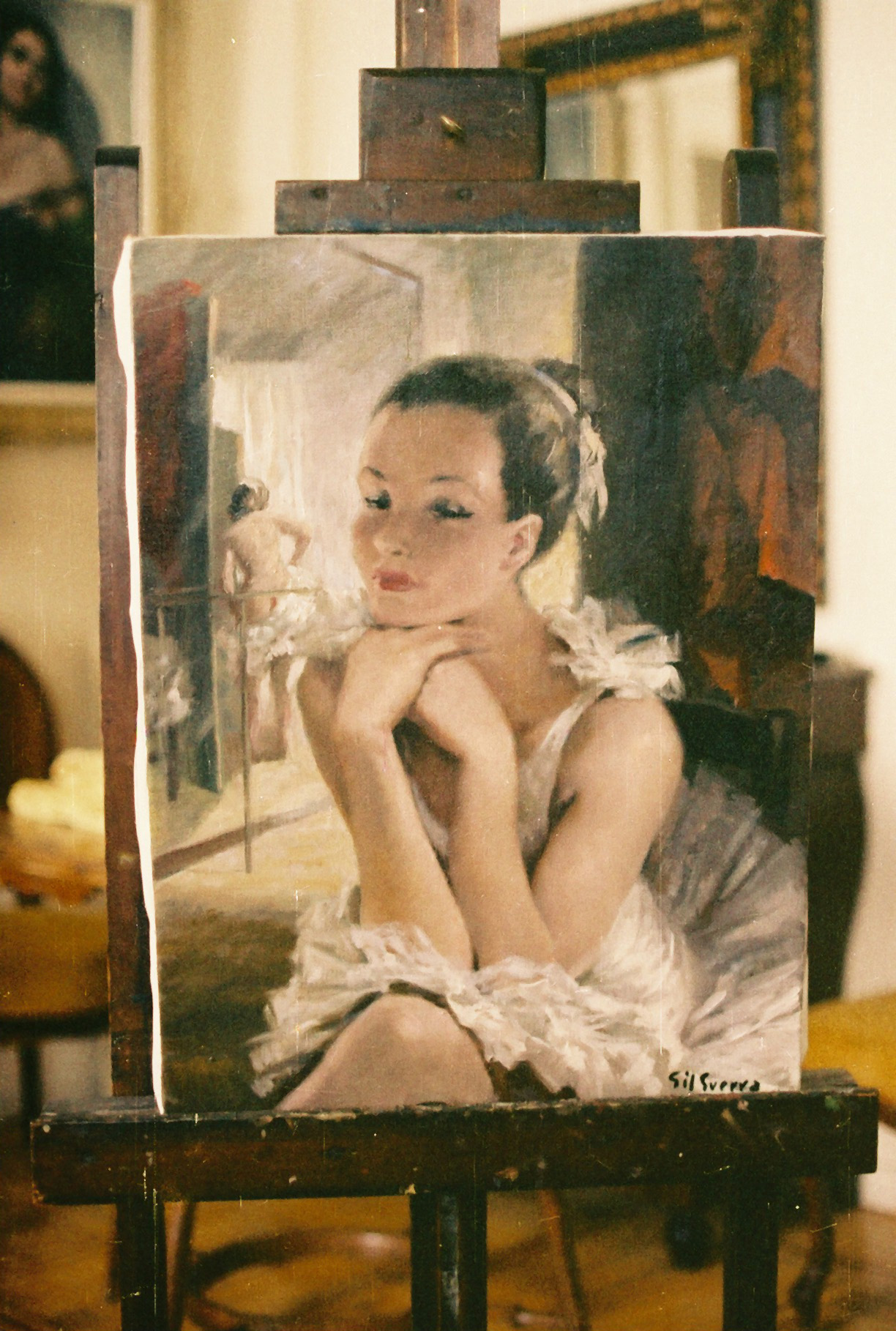 Bailarina en el camerino, null