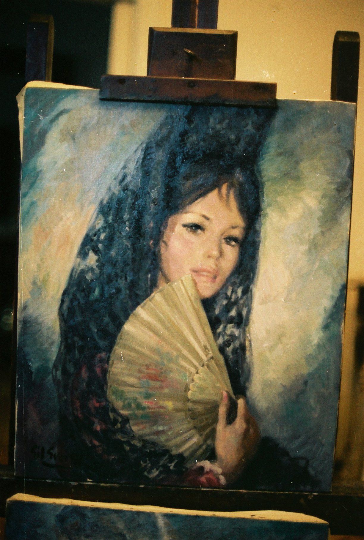 Mantilla y abanico, null