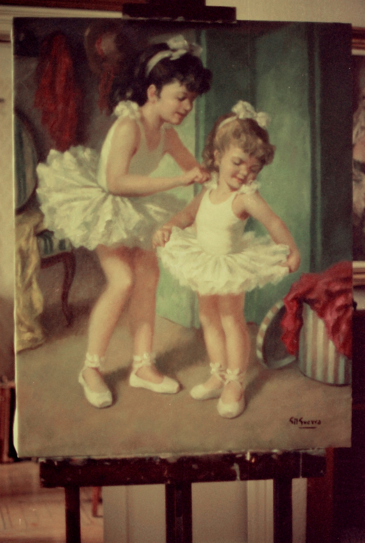 Pareja de hermanas bailarinas, null