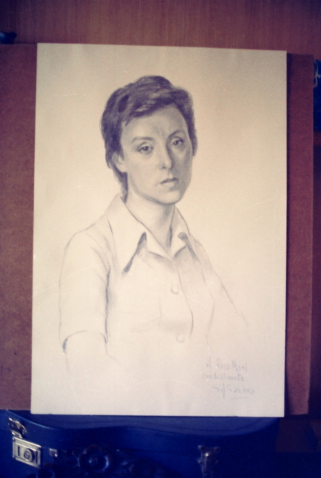 Retrato de Rosa Mari a lápiz, null