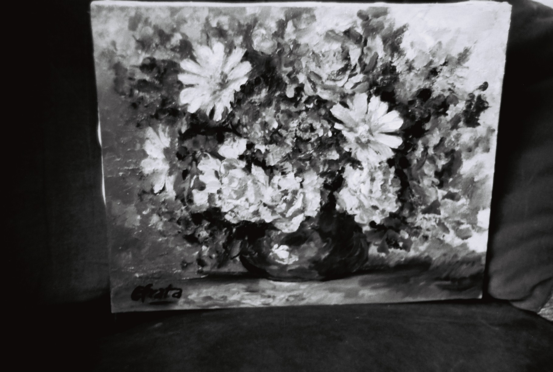 Jarrón con flores, null